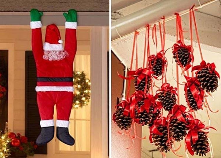 Comment décorer la porte d'entrée pour le Nouvel An - photos et idées