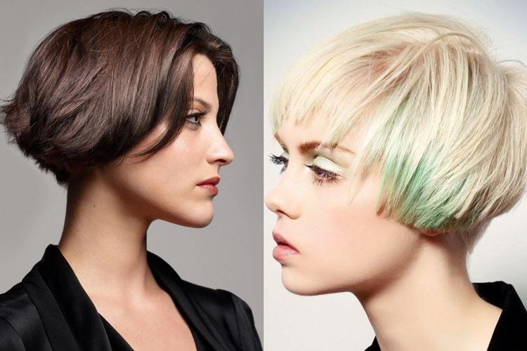 Kare avec une frange pour cheveux courts