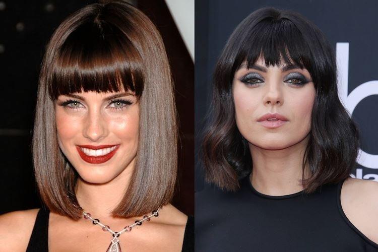 Kare avec une frange par type de visage