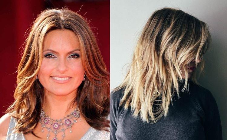 Cascade sans frange pour cheveux mi-longs ondulés