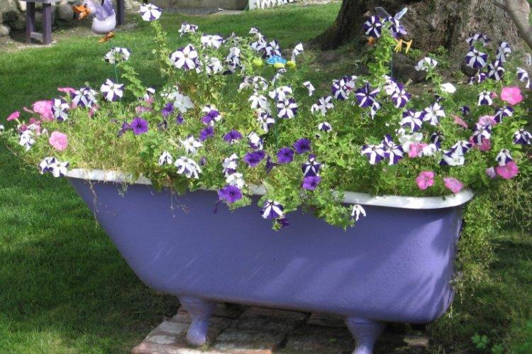 Parterres de fleurs à faire soi-même à partir de vieux meubles