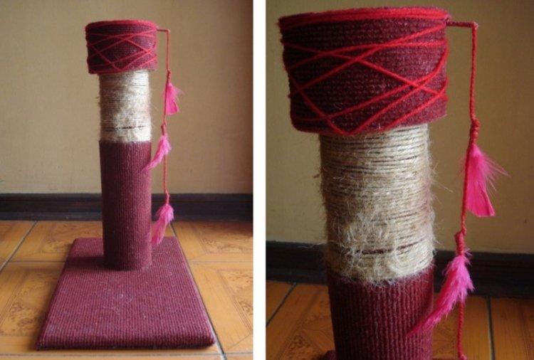 Griffoir de chat bricolage à partir de boîtes de croustilles