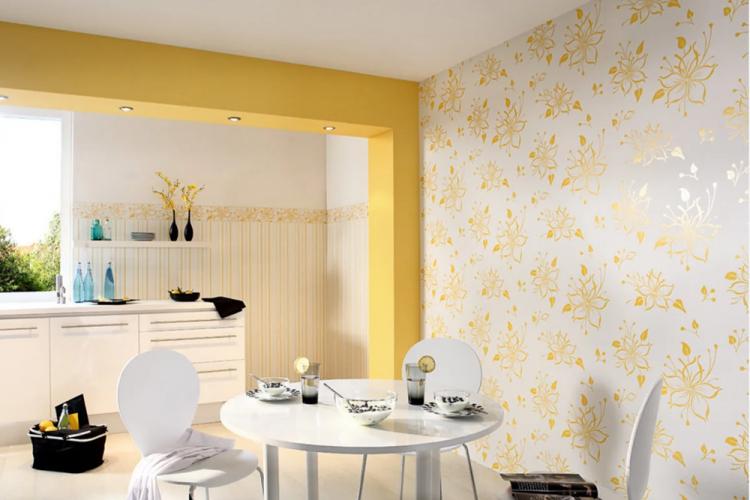 Comment combiner du papier peint avec un motif - Combiner du papier peint dans la cuisine