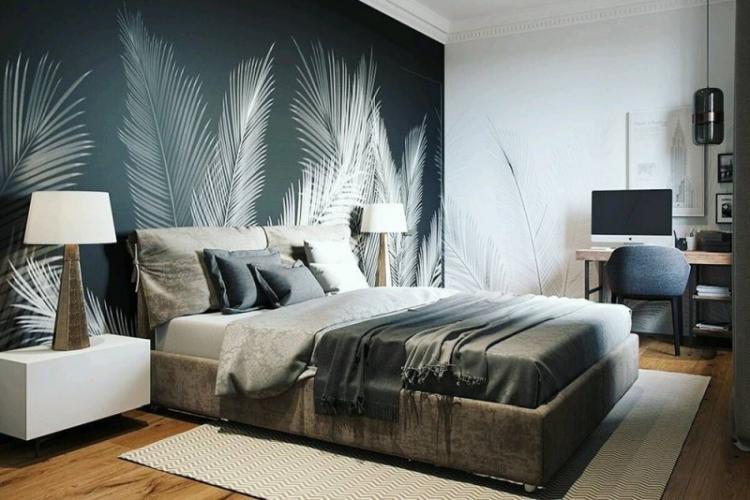 Mur d'accent dans la chambre - Combiner du papier peint dans la chambre