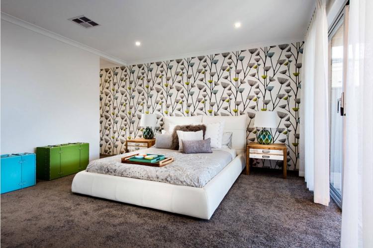 Mur d'accent dans la chambre - Combiner du papier peint dans la chambre