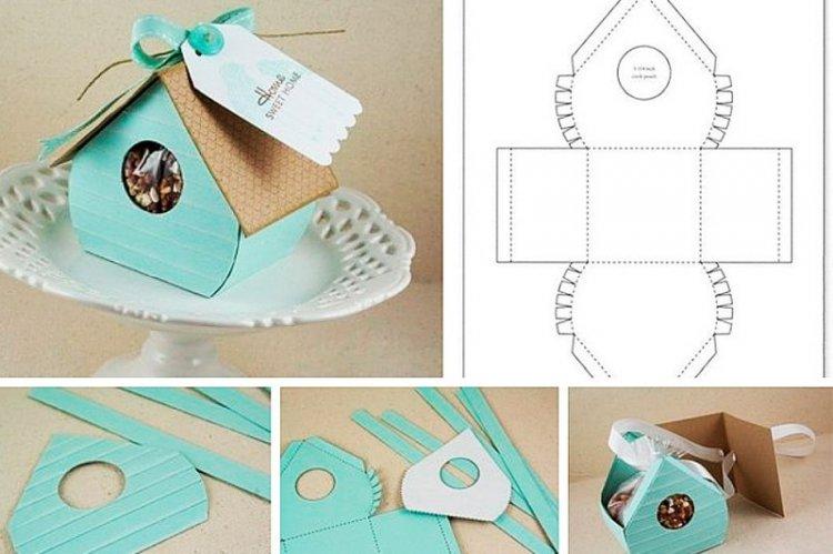 Mangeoires à oiseaux en carton bricolage