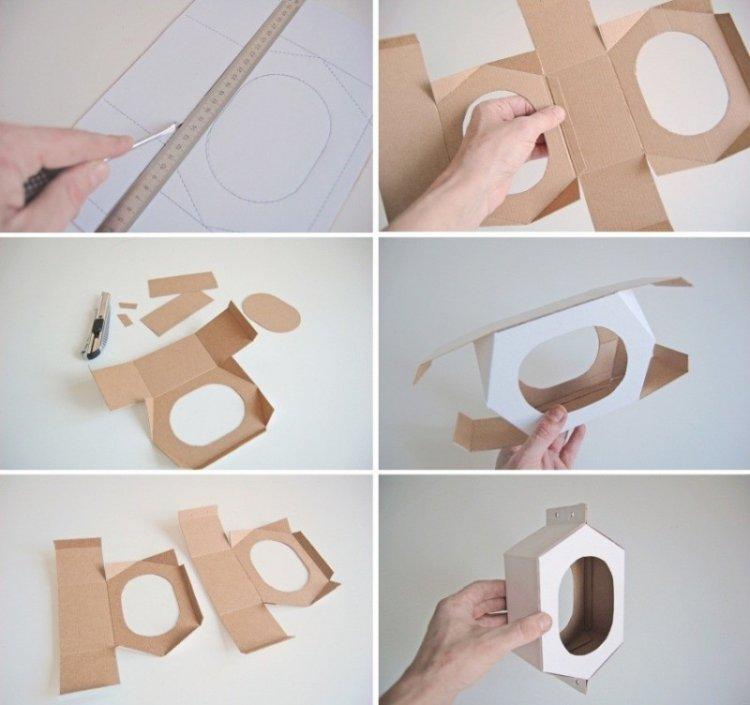 Mangeoires à oiseaux en carton bricolage