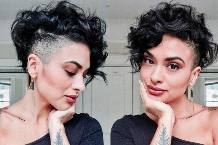 Whisky rasé - Coupes de cheveux courtes pour cheveux bouclés