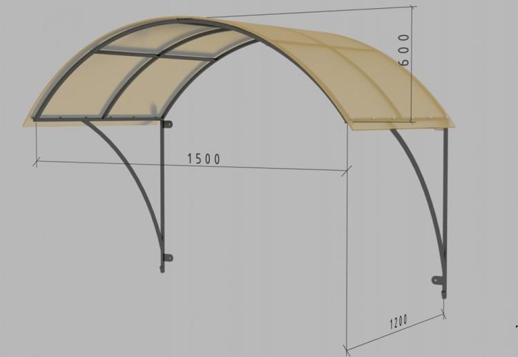 Auvent de porche en polycarbonate à faire soi-même