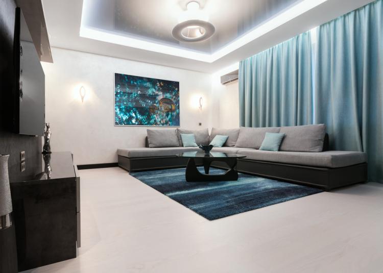 Cuisine-salon Un triomphe de la fonctionnalité - design d'intérieur