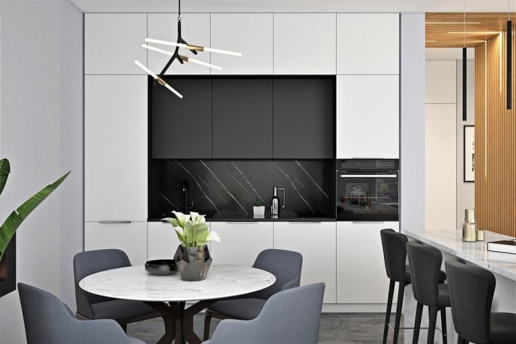 Cuisine-salon Escalade - design d'intérieur