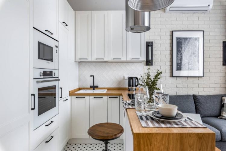 Conception moderne de cuisine-salon