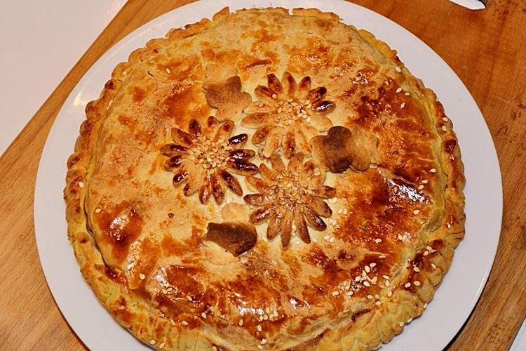 Kurnik de pâte de kéfir - recettes
