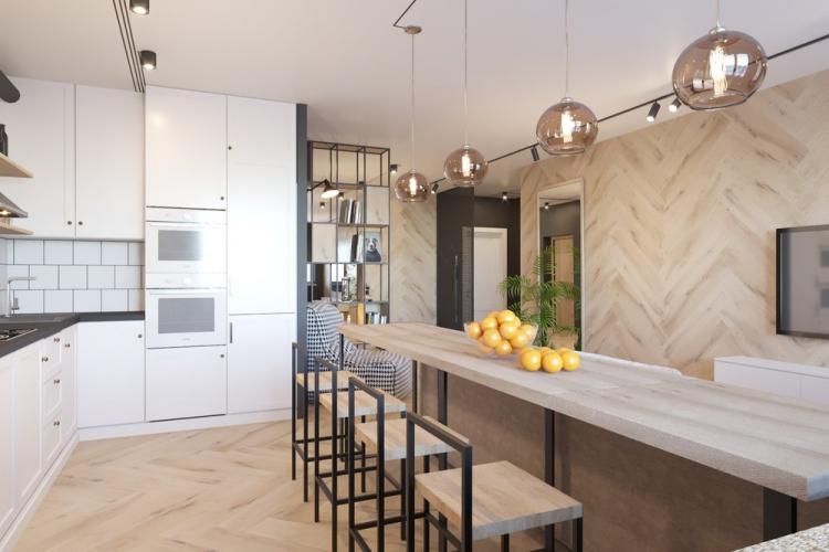 Appartement loft scandinave - design d'intérieur