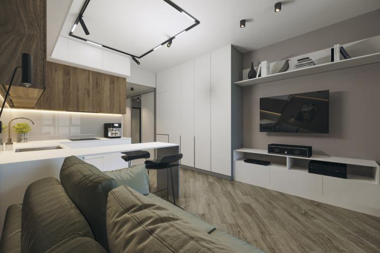 Appartement dans le complexe résidentiel Sky Skolkovo - design d'intérieur