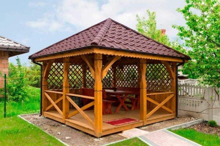 Gazebos de jardin - Aménagement paysager d'une photo de chalet d'été
