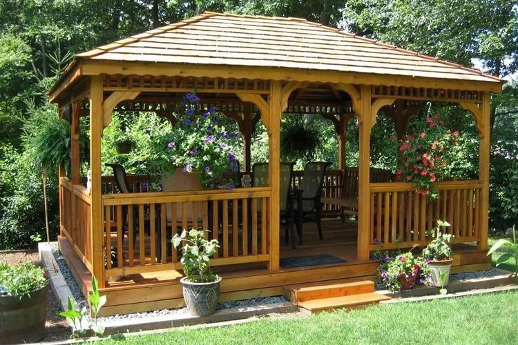Gazebos de jardin - Aménagement paysager d'une photo de chalet d'été