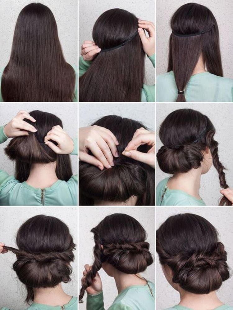 Chignon romantique sur un cerceau - Coiffures faciles pour tous les jours