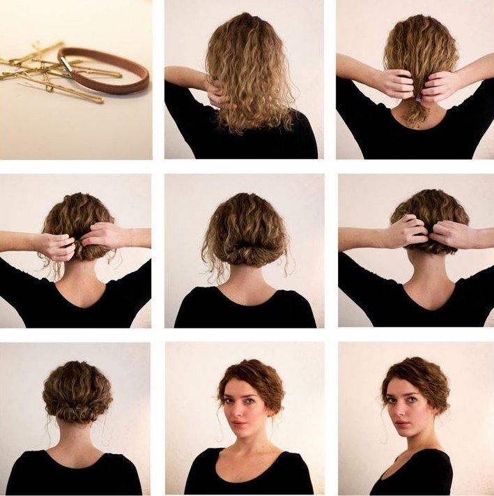 Chignon simple - Coiffures faciles pour cheveux mi-longs à vous-même en 5 minutes