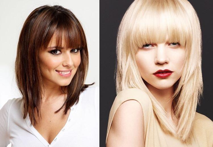 Échelle pour cheveux raides moyens avec une frange