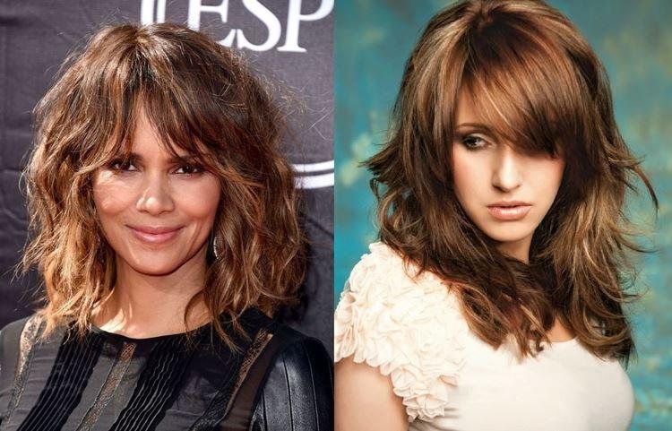 Échelle pour cheveux ondulés moyens avec frange