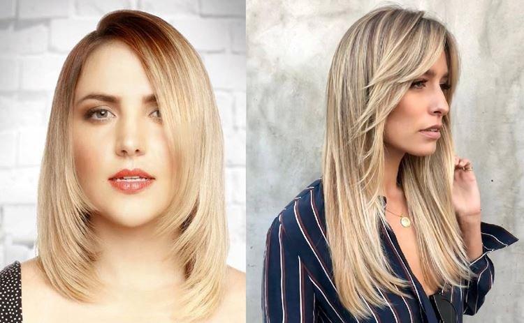 Échelle pour cheveux moyens avec une longue frange