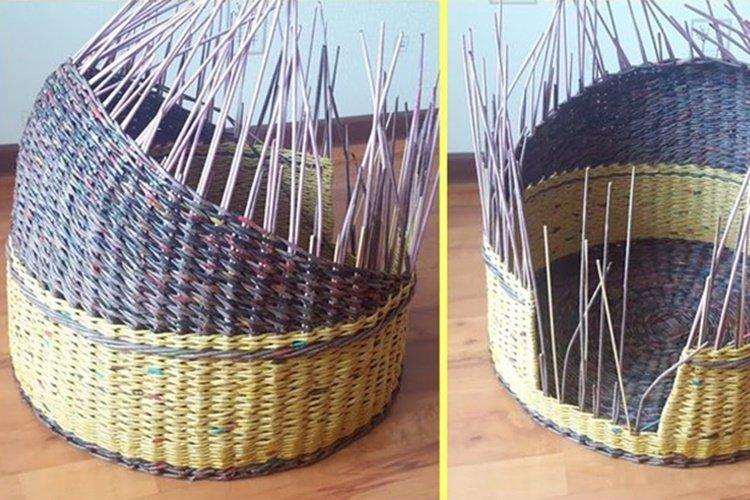 Lit pour chat à faire soi-même en tubes de journaux