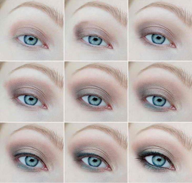 Flèches Cils - Maquillage Yeux Bleus