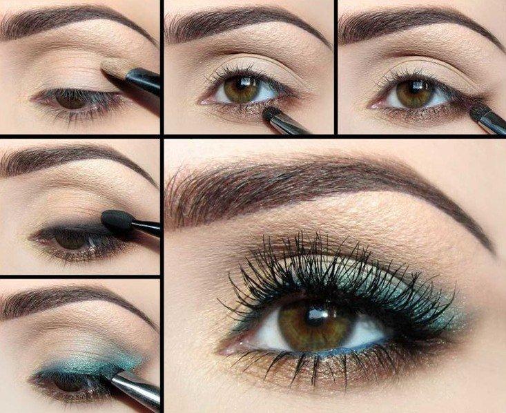 Maquillage pour les yeux bruns et les cheveux foncés
