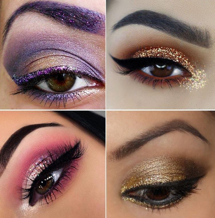 Paillettes - Maquillage Yeux Marrons