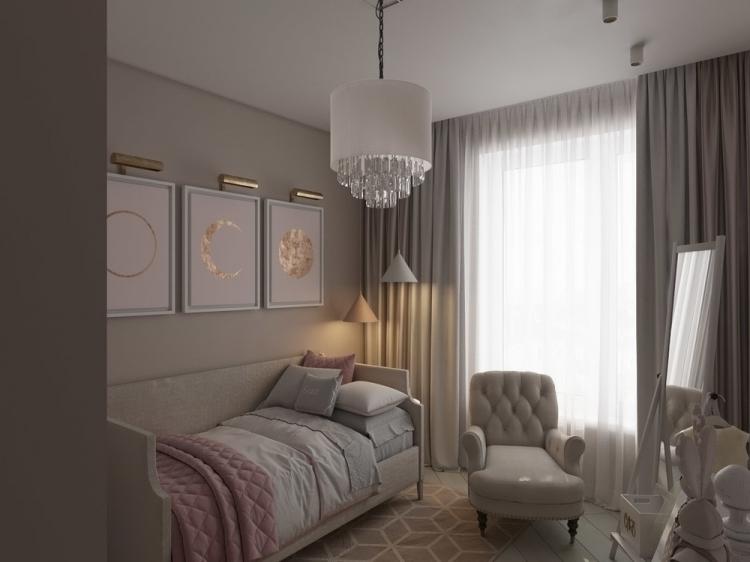 Petite chambre d'enfant pour une fille - design d'intérieur