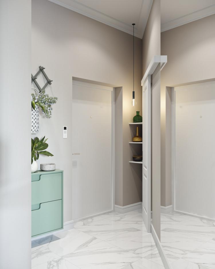 Petit appartement dans un style marin, Moscou - design d'intérieur