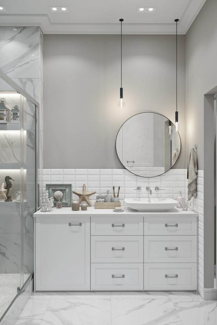 Petit appartement dans un style marin, Moscou - design d'intérieur