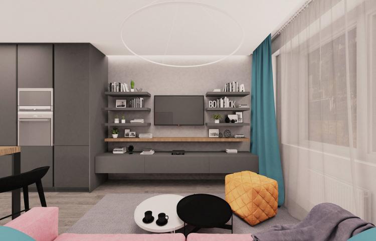 Petit studio dans le complexe résidentiel Moskvichka - design d'intérieur