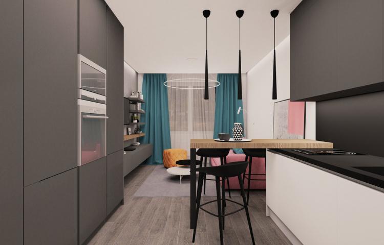 Petit studio dans le complexe résidentiel Moskvichka - design d'intérieur