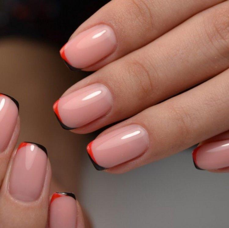 Français pour les ongles courts 2020 - photo de manucure