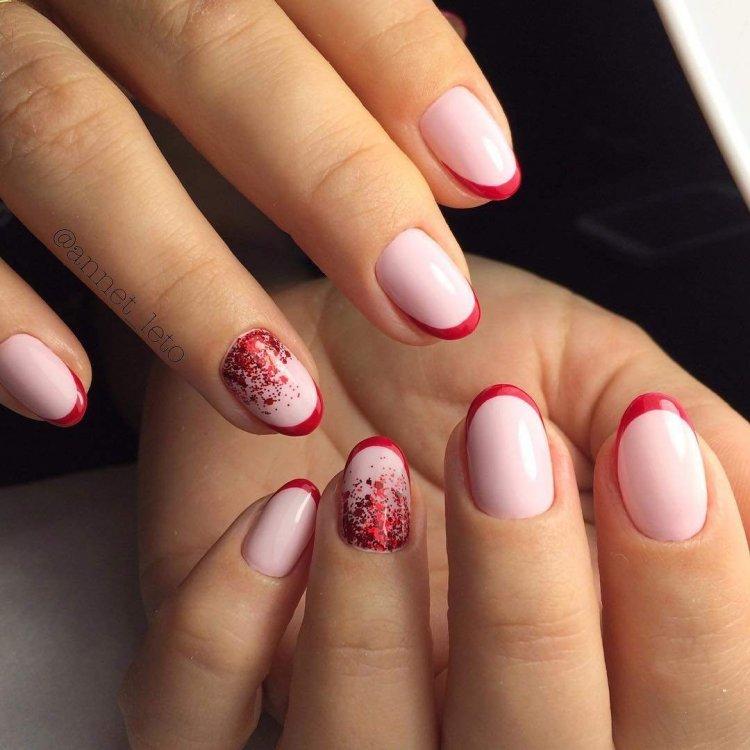 Français pour les ongles courts 2020 - photo de manucure