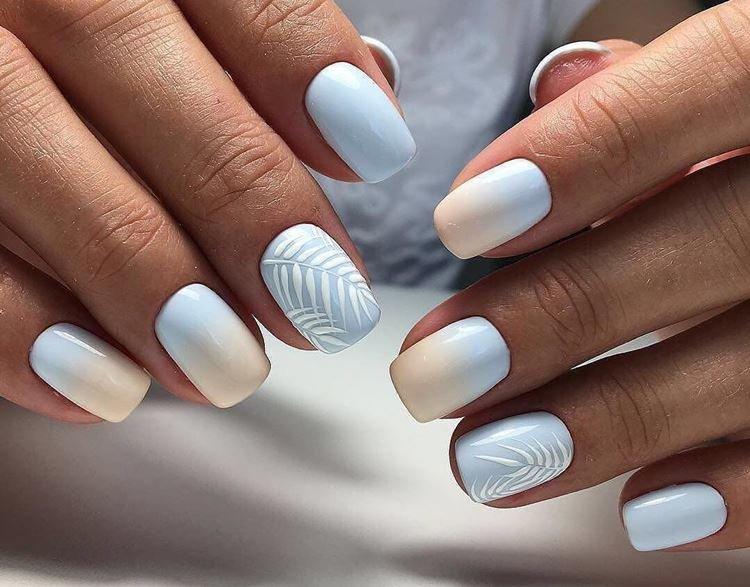Manucure pour ongles courts - couleurs délicates
