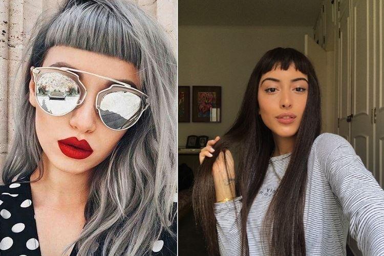 Coupe de cheveux avec une frange courte - Coupes de cheveux pour femmes à la mode pour cheveux longs 2020