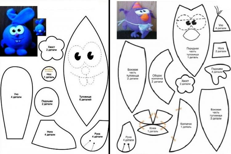 Smeshariki - Peluches DIY