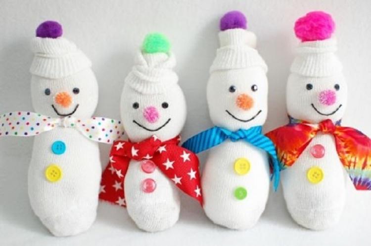 Bonhomme de neige - Bricolage peluches