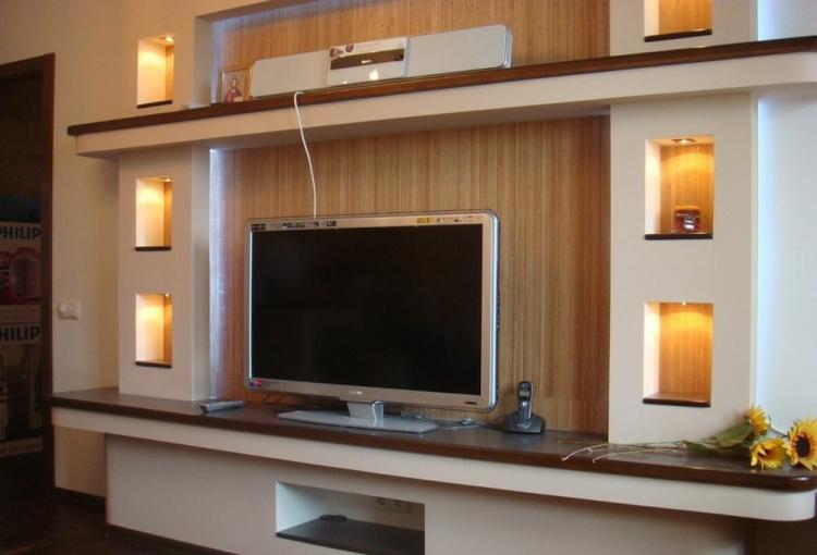 Boiseries - Niche en plaques de plâtre pour TV