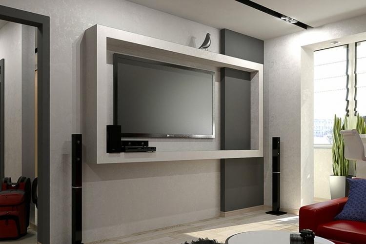 Niche en plaques de plâtre pour TV - photo