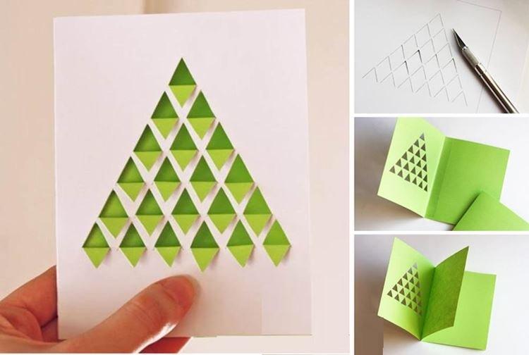 Carte de Noël DIY avec des fentes