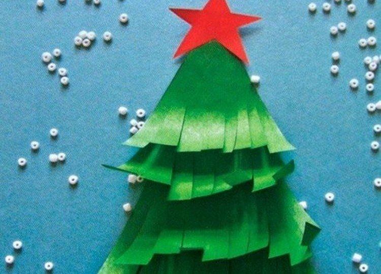 Chevrons frangés - Bricolage de Noël pour les enfants