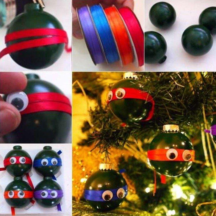 Jouets d'arbre de Noël Tortues Ninja Teenage Mutant - Bricolage de Noël à la maternelle