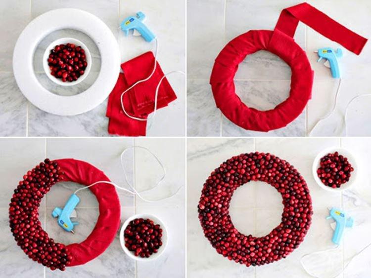 Couronne de Noël bricolage de baies séchées