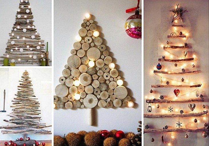 Sapin de Noël DIY fait de branches