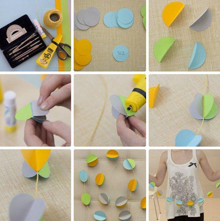 Perles en papier - Guirlande de Noël DIY