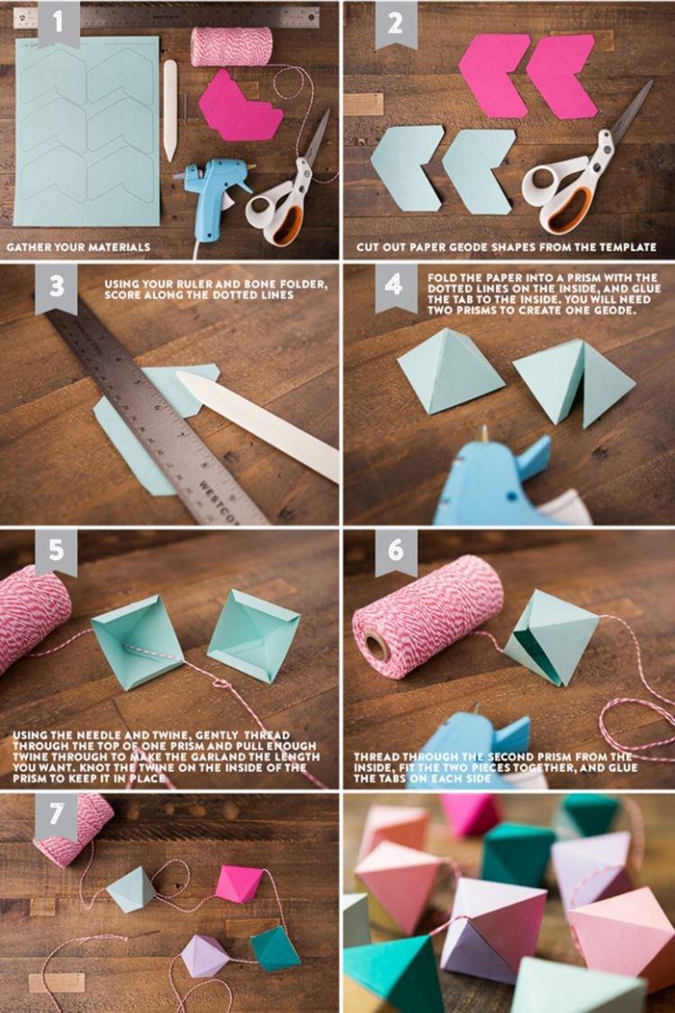 Guirlande de Noël à facettes bricolage